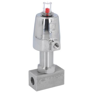 Druckgesteuertes Ventil, G1/4", SK32-Ed., AX-OS Edelstahl/PTFE, Ruhe zu, gegen Medium