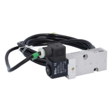 5/2-way solenoid valve, Namur DN6, 24VDC Ex, 3-10bar with manual override, Aluminum / NBR, 3m c