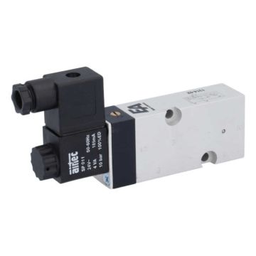 3/2-way solenoid valve Namur DN6, 24V 50Hz, 3-10bar with manual override Aluminum / NBR