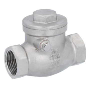 Check valve 3/4 ", PN16, Stainless steel / metal