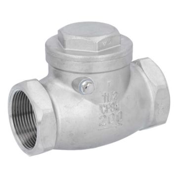 Check valve 1 1/2 ", PN16, Stainless steel / metal