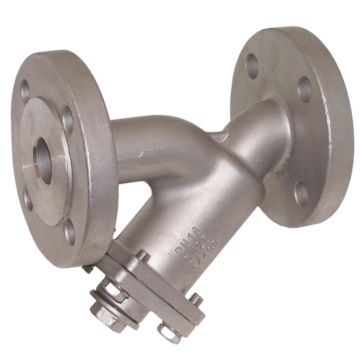 Strainer DN15 flange, PN16, stainless steel 1.4408, Sieve 1.4301 simple screen 0.6mm, length EN558-1