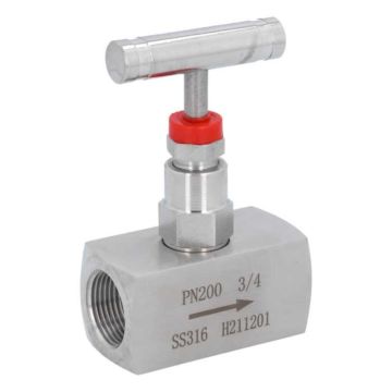 Needle valve 3/4 ", PN200, Stainless steel 1.4408 / PTFE