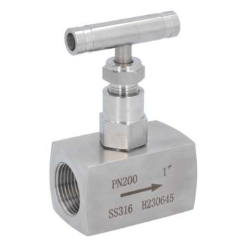 Needle valve 1 "PN200, Stainless steel 1.4408 / PTFE