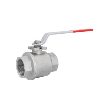 Kugelhahn 2", PN64, Edelstahl/PTFE 2-teilig, Innengewinde, voller Durchgang