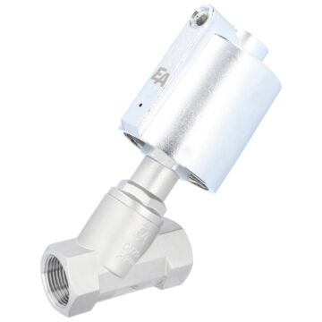 Druckgesteuertes Ventil, G1", SK63-Ms. Edelstahl/PTFE, Ruhe auf, gegen Medium