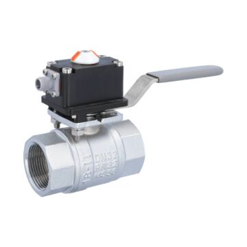 Kugelhahn-KA, 11/4", mit MS-Endschalter el./mech. Messing/PTFE-FKM, max. 250VAC, IP67