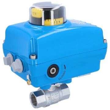 Kugelhahn-KA, 1", mit Antrieb-NE05 Ms./PTFE-FKM, 24V DC, Laufzeit ca. 10sek.