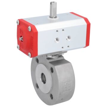 Kugelhahn-ZK, DN20, mit Antrieb-ED, DW43, AX Edel.1.4408/PTFE-FKM, doppeltwirkend