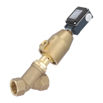 Pressure actuated valve, G1 ", SK50-brass, ES, brass / PTFE NBR, acting against medium