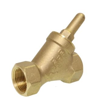 Check valve 3/8 ", PN16, Brass / PTFE, tilted position