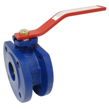 Compact ball valve DN100, PN16, Cast iron-25 / PTFE-NBR, brass-Hard Chrome