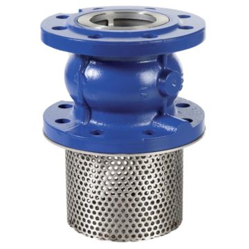 Foot valve DN40, cast iron, NBR, PN16, Stainless steel filter, temp .: -10 º C to + 100 º