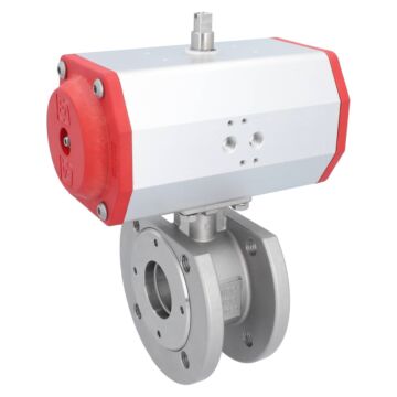 Ball valve MK, DN50, with actuator EE, SR85 1.4408/PTFE-FKM-graphite, pneumatic, spring return