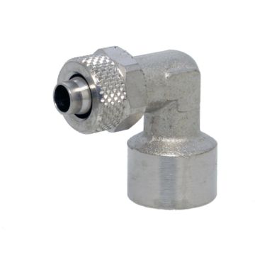 Elbow D10-G1/4", pneumatic fittings, brass nickel-plated