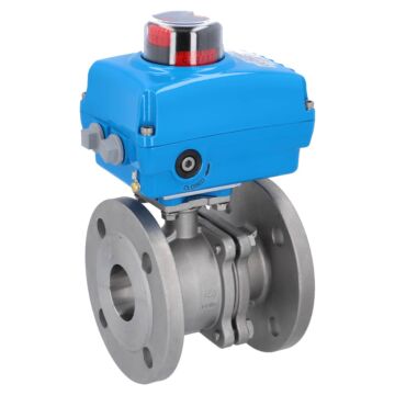 Kugelhahn, PN16, Antrieb NE Edelstahl/PTFE-FKM, elektrisch betätigt
