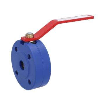 Kompakt-Kugelhahn DN20, PN16 GG25/PTFE-NBR, messing-Hartverchromt