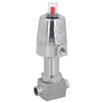 Pressure actuated valve, DN10, SK32-stainless stee, Stainless steel / PTFE, acting against medium