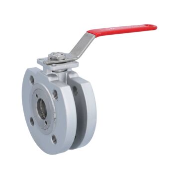 Compact ball valve DN32, PN16 / 40, Steel / PTFE FKM / stainless steel, ISO5211