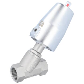 Druckgesteuertes Ventil, G1", SK63-Ms., OS Edelstahl/PTFE, Ruhe zu, mit Medium