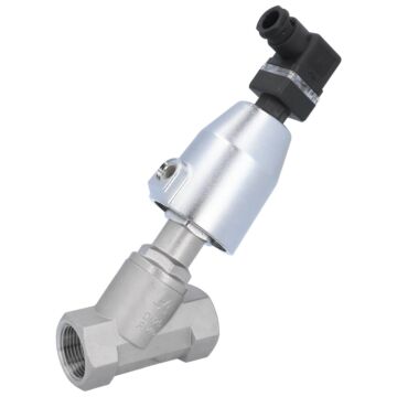 Pressure actuated valve, G1", SK50-brass, ES1 st. steel/PTFE, normally closed, in flow direction