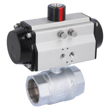 Kugelhahn KA 2", mit Antrieb OE75 Messing/PTFE-FKM, federrückstellend