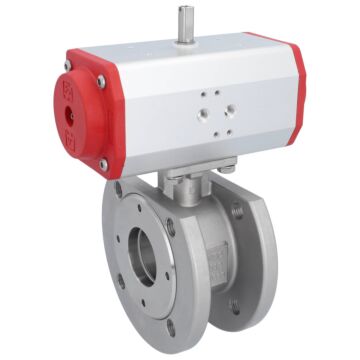Ball valve MK, DN50, with actuator ED, DA63 1.4408/PTFE-FKM-graphite, pneumatic, double acting