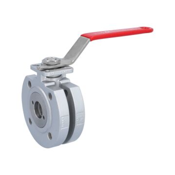 Compact ball valve DN25, PN16 / 40, Steel / PTFE FKM / stainless steel, ISO5211