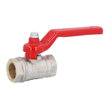 Ball valve 3/8 ", PN50, brass / PTFE-NBR / FKM, Female, full bore