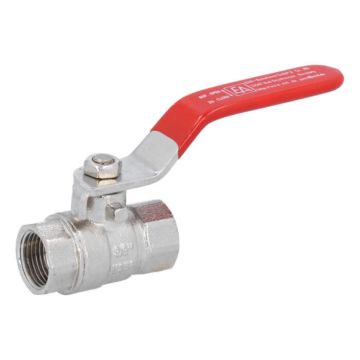 Ball valve 3/8 ", PN30, brass / PTFE-NBR, Female, full bore