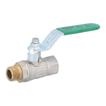 Ball valve 3/8 "M / F, DIN-DVGW W570, PN50, brass , green for drinking water according to EN13828, han
