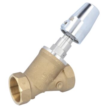 Pressure actuated valve, G21 / 2 ", SK63-brass, brass / PTFE, to rest with medium