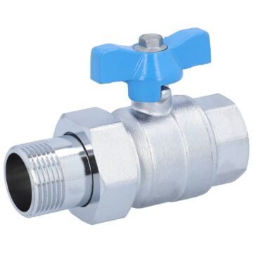 Ball valve 3/4 ", with screw, brass / PTFE-NBR, full bore