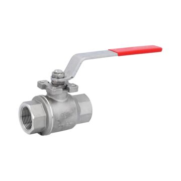 Kugelhahn 1", PN105, Edelstahl/PTFE 2-teilig, Innengewinde, voller Durchgang