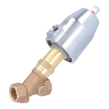 Druckgesteuertes Ventil, G1/2", SK50-Ms., OS Rotguß/PTFE, Ruhe zu, mit Medium