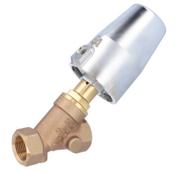 Pressure actuated valve, G1 ", SK63-brass, Rotguß / PTFE, to rest with medium