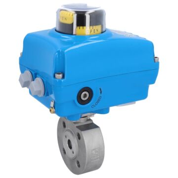 Ball valve ZK, DN15, with drive-NE05, stainless steel1.4408 / PTFE FKM, 230V 50Hz, term 