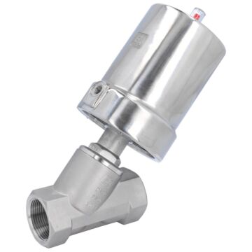 Druckgesteuertes Ventil, G11/4", SK80-Ed., OS Edelstahl/PTFE, Ruhe zu, mit Medium
