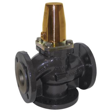 3/2-pressure actuated valve, DN32, SK80-brass., GG/NBR-NBR, PN16, split function