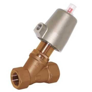 Pressure actuated valve, G1 / 2 ", SK32-brass, OS, Rotguß / PTFE, to rest with medium