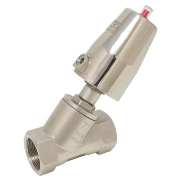 Pressure actuated valve, G1 ", SK63-brass, OS, to stainless steel / PTFE, calm with medium