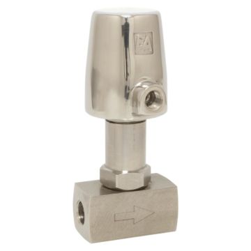 Pressure actuated valve, G1 / 4 ", SK32-stainless , Stainless steel / PTFE, acting against medium