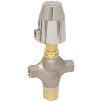 3/2-pressure-controlled valve, G1 / 2 ", SK50-bras, Stainless steel / PTFE, split function