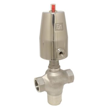 3/2-pressure-controlled valve, G1 / 2 ", SK50-bras, Stainless steel / PTFE, split function