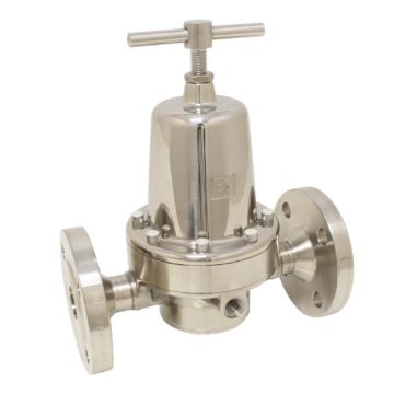 Pressure Reducer DN15, stainless steel / EPDM, FL, Inlet pressure: max.25bar, outlet pressure: 2-10 b