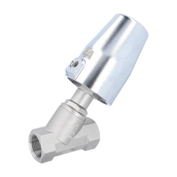 Druckgesteuertes Ventil, G1", SK63-Ms. Edelstahl/PTFE, Ruhe zu, mit Medium