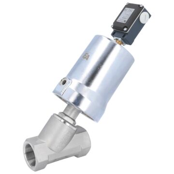 Pressure actuated valve, G11 / 4 ", SK80-brass, ES Stainless steel / PTFE, acting against medium