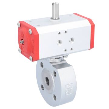 Kugelhahn-ZK, DN15, mit Antrieb-ED, DW43, AX Stahl/PTFE-FKM, doppeltwirkend