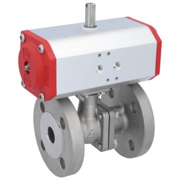 Ball valve ZP, DN20,with Drive-EE, EW55, stainless steel1.4408 / PTFE FKM, spring return