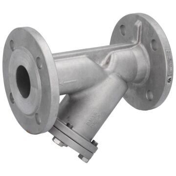 Schmutzfänger DN20 Flansch, PN16, Edelstahl 1.4408 Sieb 1.4401, Feinsieb 0.25mm, Baulänge EN558-1